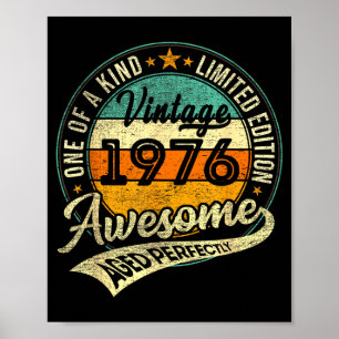 Poster Edição Limitada Vintage 1976 50 Anos 50º Aniversár
