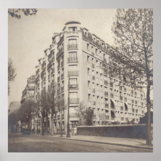 Poster Edifício Art Deco em Paris, anos 30