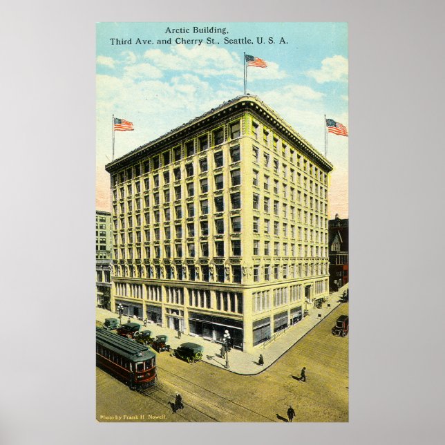 Póster Edifício Ártico, Seattle, WA (Frente)