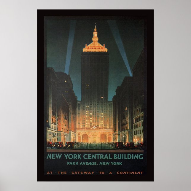 Póster Edifício Central de Nova Iorque, 1929 (Frente)