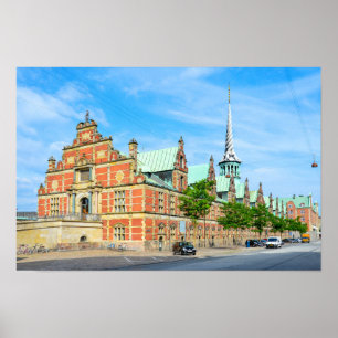 Poster Edifício da Bolsa de Valores, Copenhague, Dinamarc