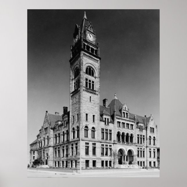 Póster Edifício da Câmara Municipal Românica (Frente)