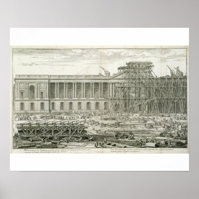 Póster Edifício da entrada principal do Louvre, Paris (Frente)