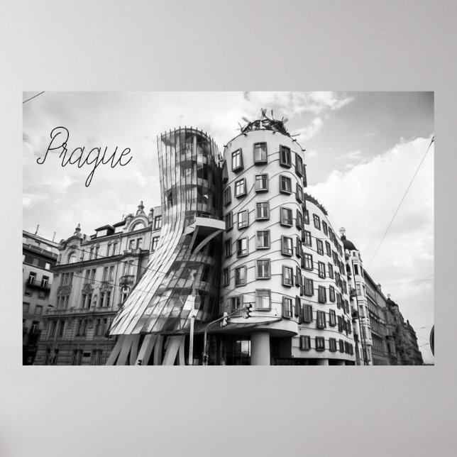 Poster Edifício Dançante em Praga (Frente)