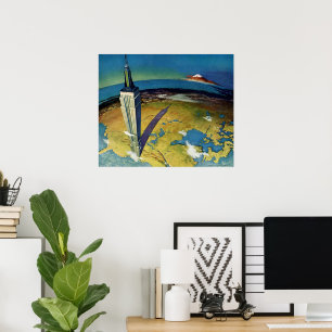 Póster Edifício de Estado do Império Nova Iorque viagens