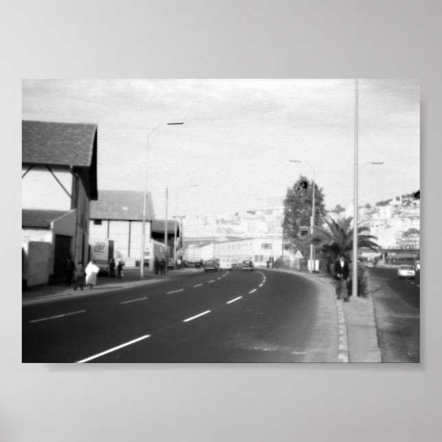 Poster Edifício de rua Vintage Argélia Argel (Frente)