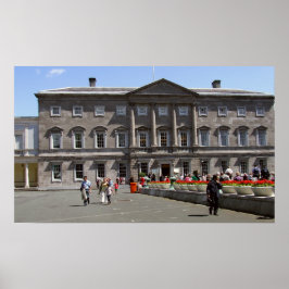 Poster edifício do Parlamento irlandês, Leinster House Du