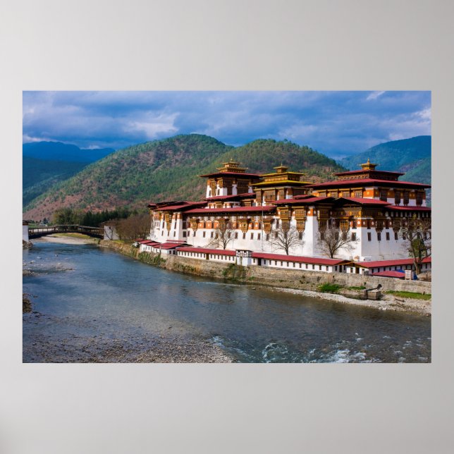 Póster Edifício Dzong À Beira do Rio (Frente)