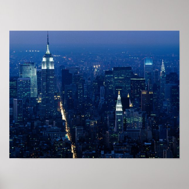 Poster Edifício Empire State à Noite  (Frente)