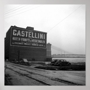 Poster Edifício Industrial Em Cincinnati - 1938