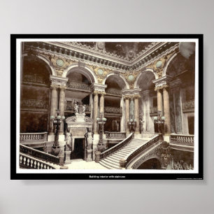 Póster Edifício interior com escada