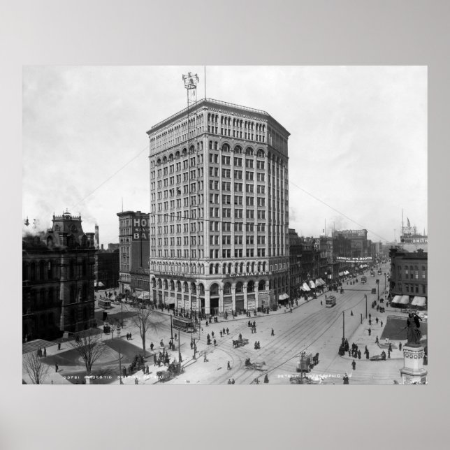 Póster edifício Majestoso, Detroit: 1899 (Frente)