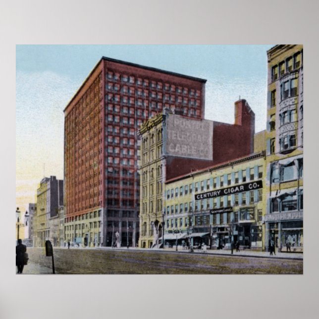 Póster Edifício Rockefeller Cleveland Ohio (Frente)