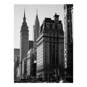 Póster Edifício sofisticado de Cidade Branca e Negra