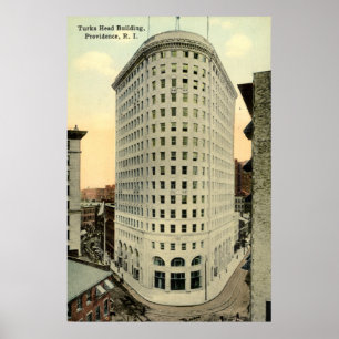 Poster Edifício Turcos Providence RI 1915 Vintage