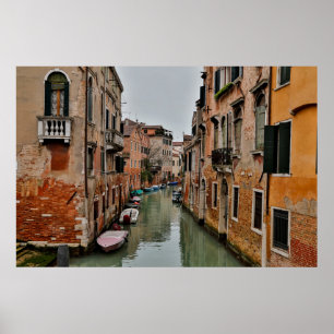Poster Edifícios ao longo dos canais de Veneza