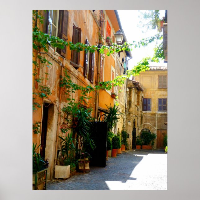 Póster Edifícios Coloridos de Roma (Frente)