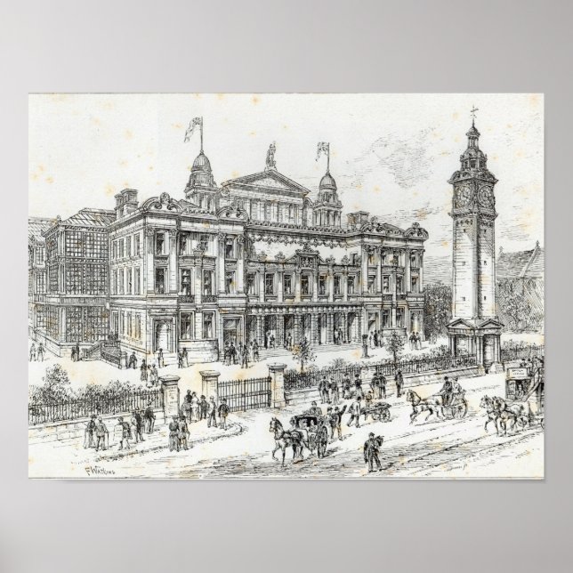 Póster Edifícios completados do Palácio das Pessoas (Frente)