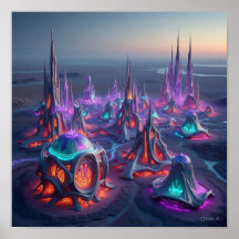 Edifícios de cidades com Alienígena orgânica