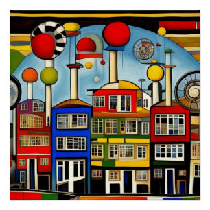 Póster Edifícios industriais