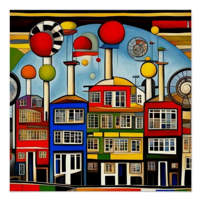 Póster Edifícios industriais (Frente)