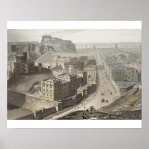 Póster Edimburgo, do monte de Calton, 'de uma viagem ao