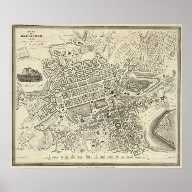 Póster Edimburgo, Escócia (Frente)