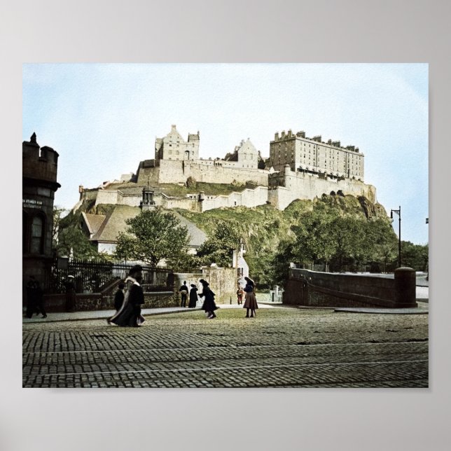Poster Edinburgh Castle Scotland 1910 Grassmarket (Frente)