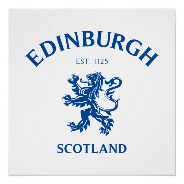Póster EDINBURGH Escócia (Frente)