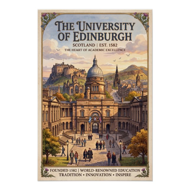 Póster Edinburgh University  (Frente)