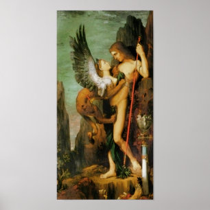 Poster Édipo e Esfinge por Gustave Moreau