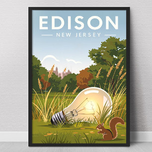 Poster Edison Nova Jersey Antigo