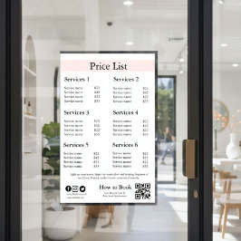 Poster Editable Business Price List Template | Spa, Nail 