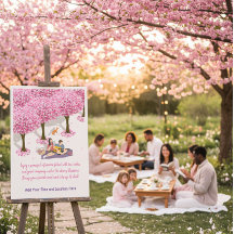 Editable Cherry Blossom Picnic Poster