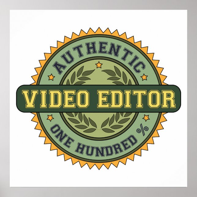 Póster Editor de vídeo autêntico (Frente)