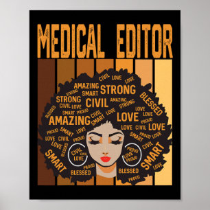 Poster Editor Médico Poderoso Mês da História Negra Preto