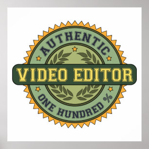 Póster Editor video autêntico