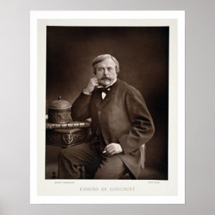 Póster Edmond de Goncourt (1822-96) da "Galerie Contemp