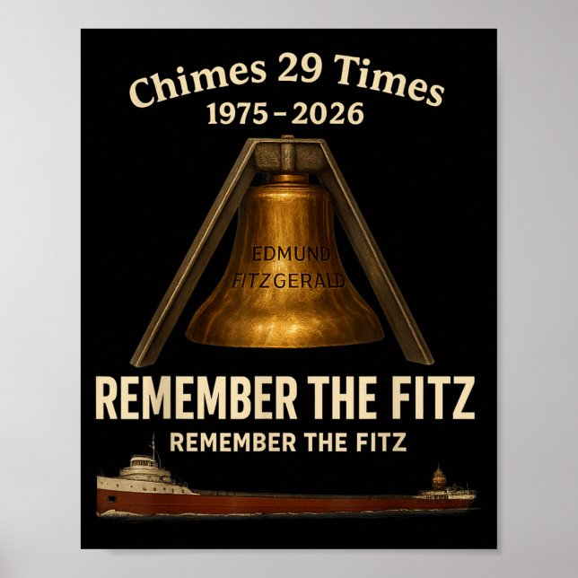 Poster Edmund Fitzgerald, Remember The Fitz Great Lakes M (Frente)