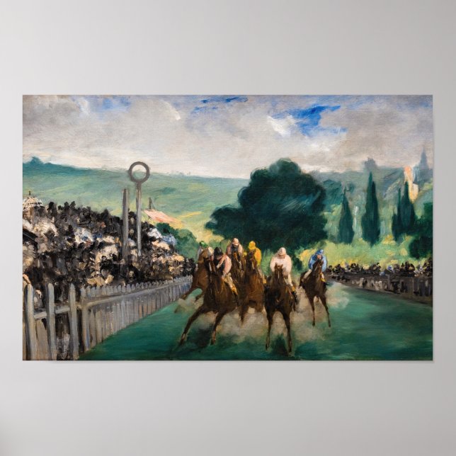 Poster Edouard Manet - As Corridas em Longchamp (Frente)