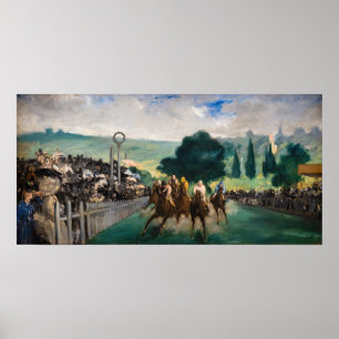 Poster Edouard Manet - As Raças em Longchamp
