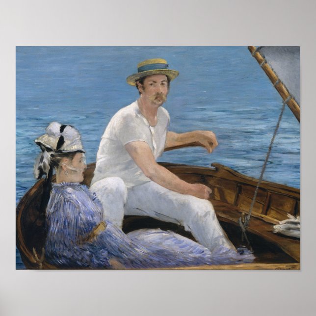 Póster Edouard Manet - Barco a Remo (Frente)