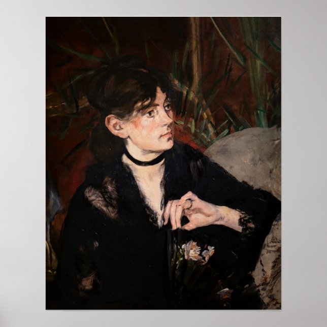 Poster Edouard Manet - Berthe Morisot com um Leque 1874 (Frente)