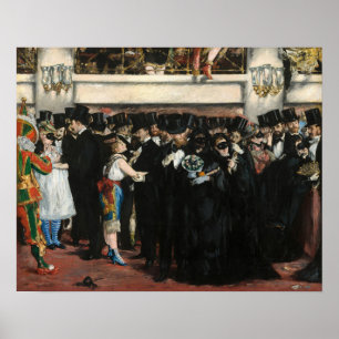 Poster Edouard Manet - Bola mascarada na Ópera