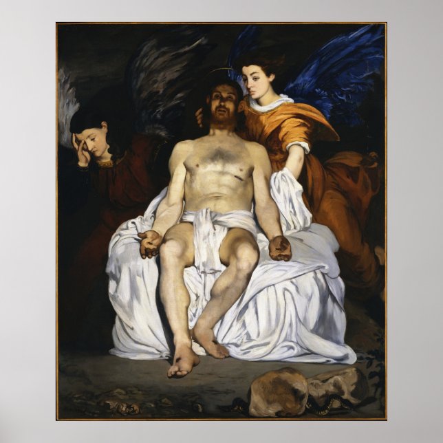 Poster Edouard Manet - Cristo de Morto com anjos - 1864 (Frente)
