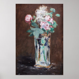 Poster Edouard Manet - Flores num Vaso Cristal