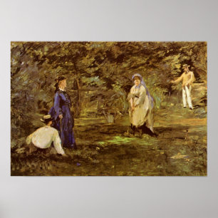 Póster Edouard Manet - jogo do croquet