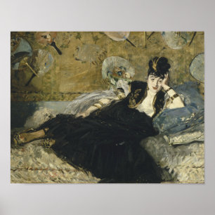 Póster Edouard Manet - Mulher com ventiladores
