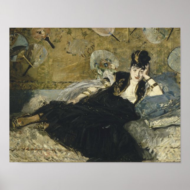 Póster Edouard Manet - Mulher com ventiladores (Frente)