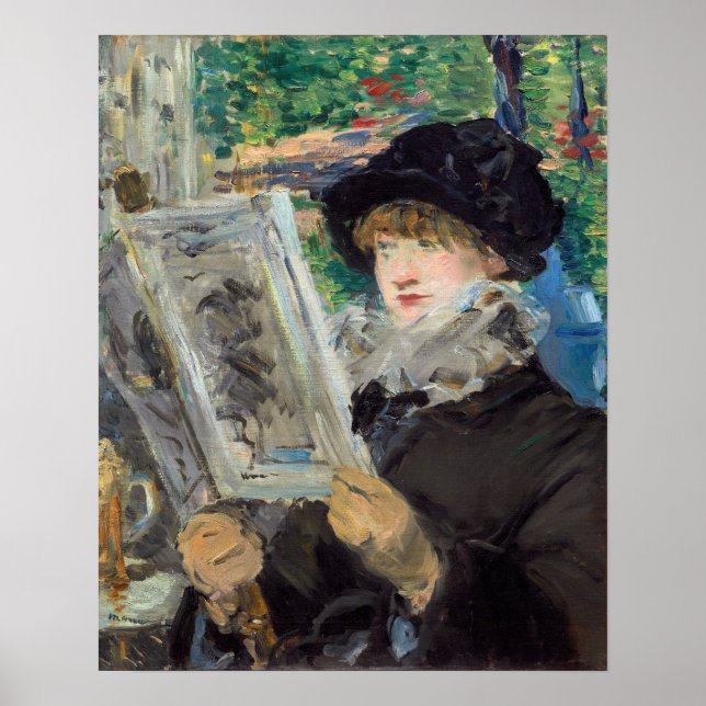 Poster Edouard Manet - Mulher Lendo (Frente)